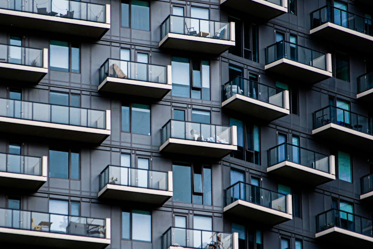 Residential building whose residents use a property management app