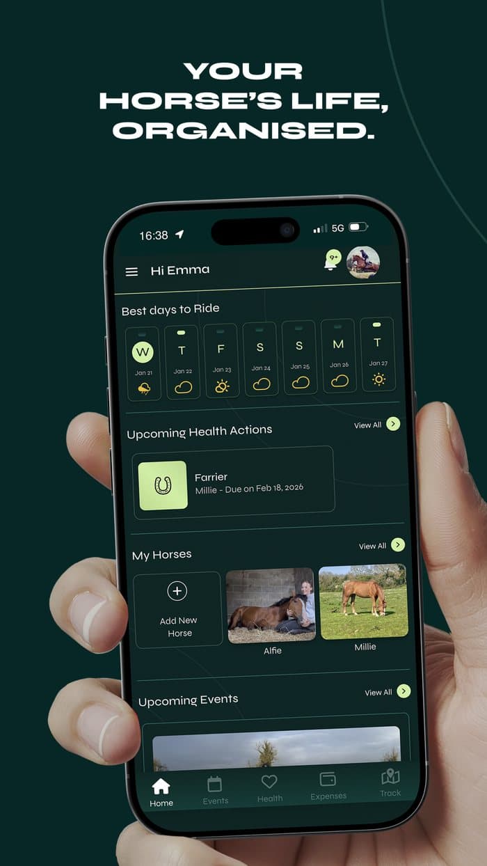 Stable management app running on a phone