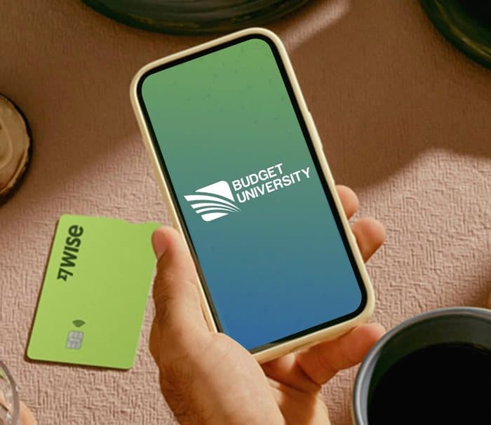 Student banking app with a branded card