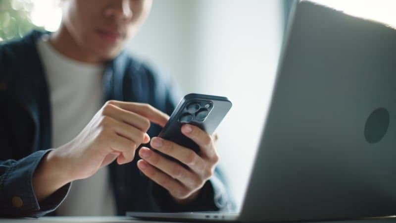 Reviewing the finished app on a phone